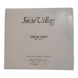 Dept 56 Original Snow Village - Snow Kids. Set of 4 with Box 5113-6